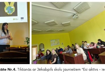 NVO fonda projektā “Zaļās iniciatīvas soli pa solim” īstenojam tikšanās ar Jēkabpils novada skolu jauniešiem